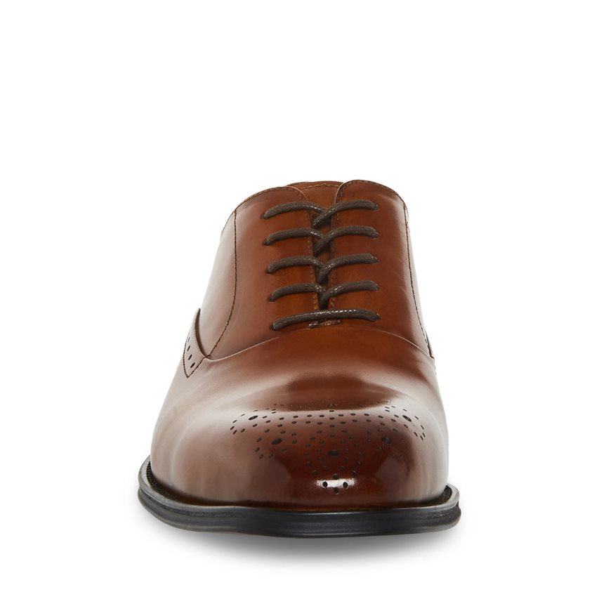 Zapatos Derby Steve Madden Zate Cuero Hombre Marrones | ES WX2896